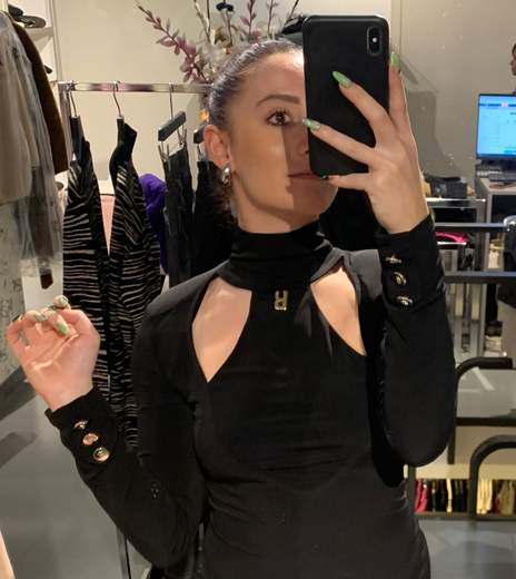 Abito Lungo Maglina Con Taglio Sul Davanti Babylon