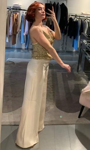 Pantaloni Palazzo Laminati Giorgia Plus