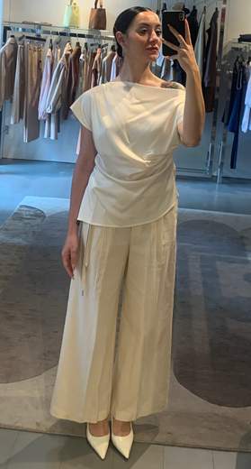 Pantalone Cropped Con Cordone Lurex Kartika