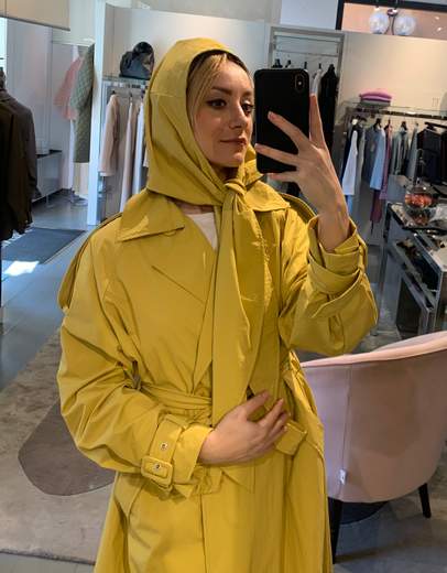 Trench Classico Con Cappuccio Veronique Roses