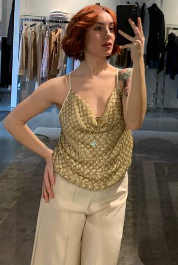 Top Paillettes Oro Anitie