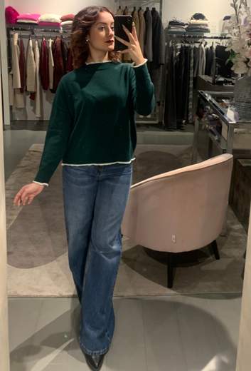 Maglia Tinta Unita Con Bordino Boeme