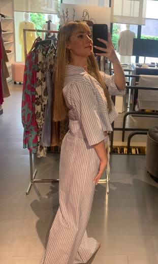 Pantaloni A Righe Pigiama Kiki Six