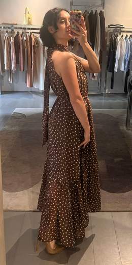 Abito Lungo A Pois Kartika