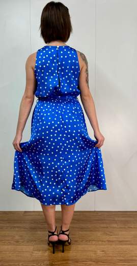 Abito Smanicato Raso Pois Kartika