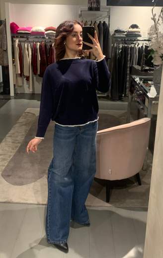 Maglia Tinta Unita Con Bordino Boeme