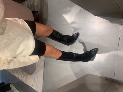 Stivali In Pelle Neri Alti Divine Follie