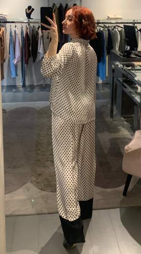 Pantaloni Palazzo A Pois Giorgia Plus