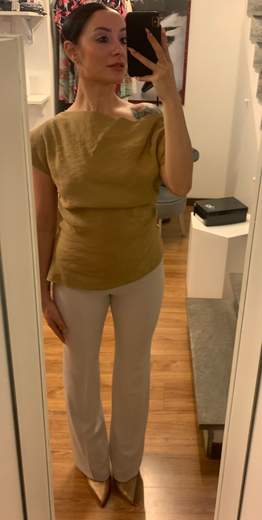 Pantalone Classico In Crepe Riva Tricot