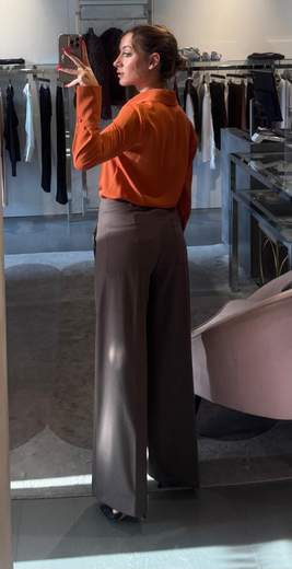 Pantalone Largo In Flanella Kartika