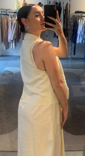 Gilet Devoré Con Bordo E Motivo Kartika