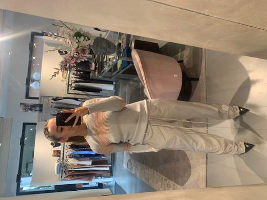 Pantaloni Velluto Grigio La Kore
