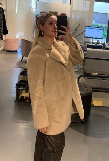 Giaccone Teddy Doppiopetto Veronique Roses