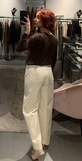 Pantalone Cropped In Tela Cotone Kartika