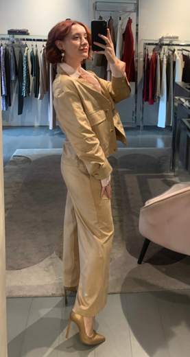 Pantalone In Fintapelle Scamosciata Kartika