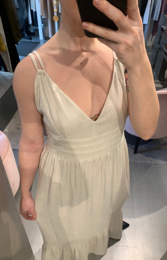 Abito Lungo Con Spalline A Balze Contr'ora