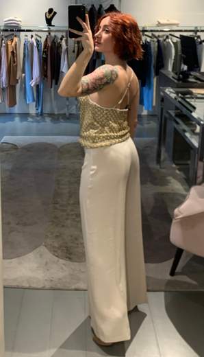 Pantaloni Palazzo Laminati Giorgia Plus