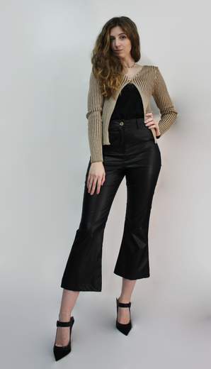 Pantaloni A trombetta In Ecopelle Pepillon