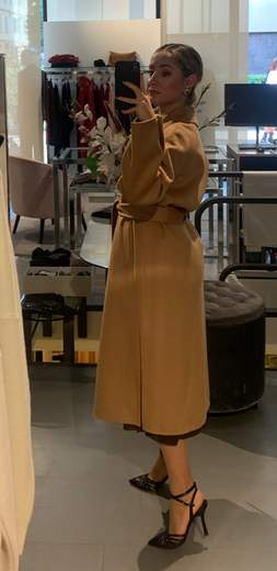 Cappotto A Vestaglia In Lana Veronique Roses