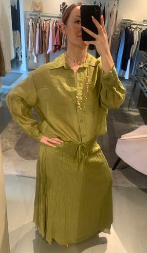 Camicia Lino Verde Anitie