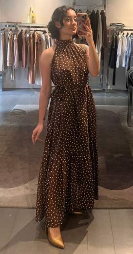 Abito Lungo A Pois Kartika
