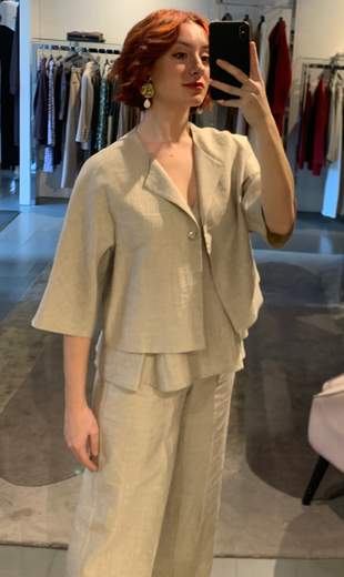 Giacchina Kimono Lino Kartika