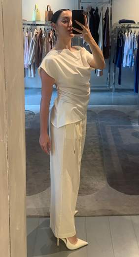 Pantalone Cropped Con Cordone Lurex Kartika