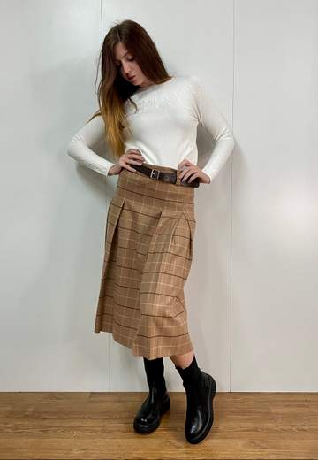 Gonna Quadri Pieghe Kartika