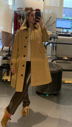 Cappottino Imbottito Colore Senape Veronique Roses