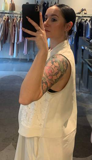 Gilet Devoré Con Bordo E Motivo Kartika