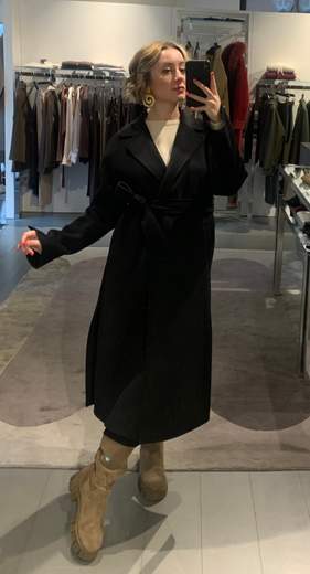 Cappotto A Vestaglia In Lana Veronique Roses