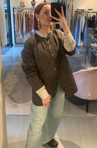 Giacca Trapuntata Marrone Kiki Six