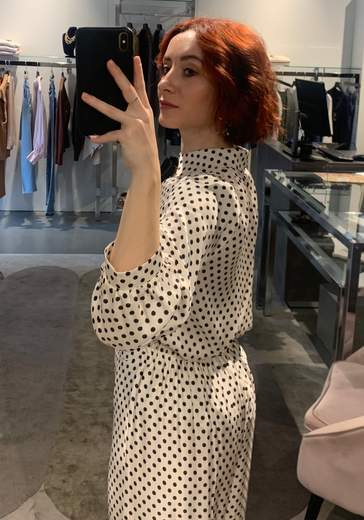 Camicia A Pois Con Fiocco Giorgia Plus