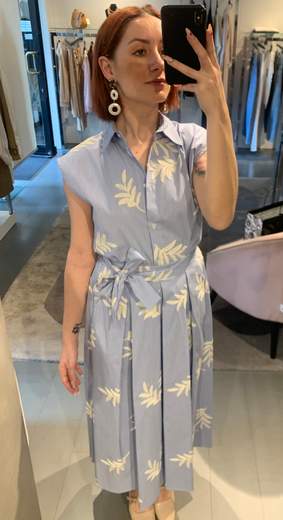 Camicia Senza Maniche Rigata Con Ricami Kartika