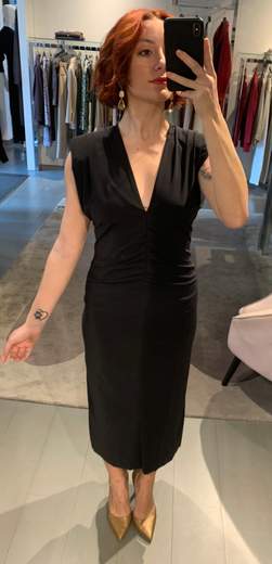 Abito Tubino Tessuto Tecnico Veronique Roses