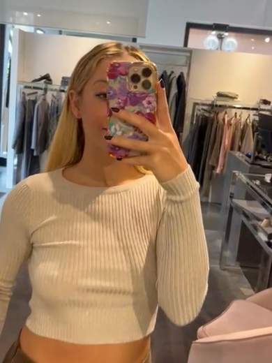 Maglia Crop Top In Lurex Kiki Six