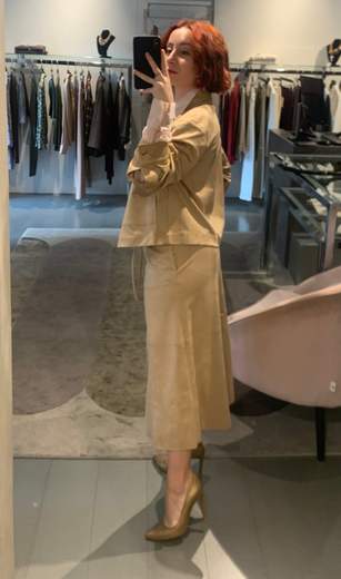 Gonna In Finta Pelle Di Camoscio Kartika