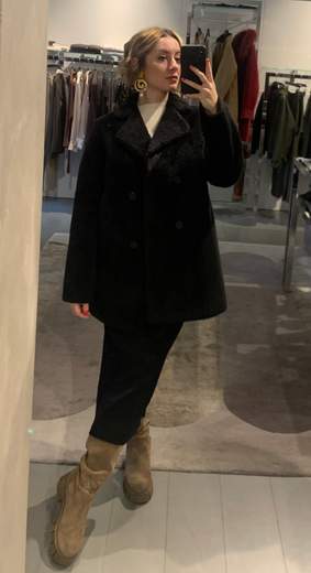 Giaccone Teddy Doppiopetto Veronique Roses