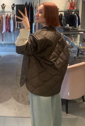 Giacca Trapuntata Marrone Kiki Six