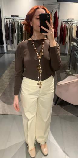 Pantalone Cropped In Tela Cotone Kartika