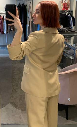 Giacca Lucida Viscosa Lino Anitie