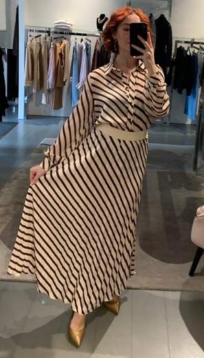 Gonna Plisse A Righe Giorgia Plus