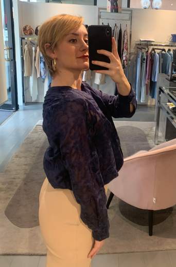 Camicia Con Collo Coreano In Pizzo Sangallo Riva Tricot