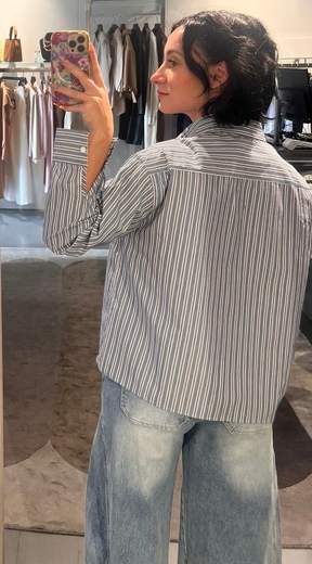 Camicia Color Jeans Con Swarosky Much Money