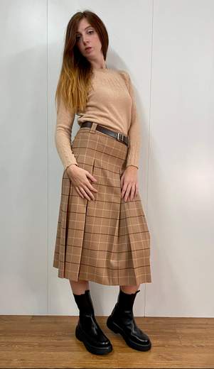 Gonna Quadri Pieghe Kartika