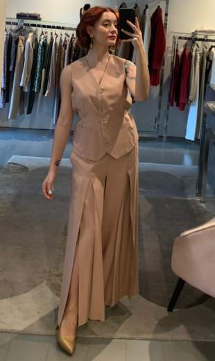 Gilet Con Cinturina Rosa Kartika