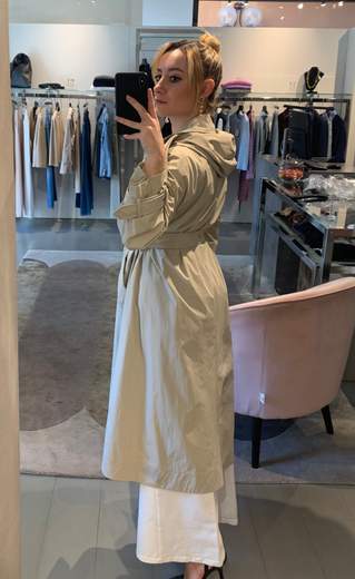 Trench Classico Con Cappuccio Veronique Roses