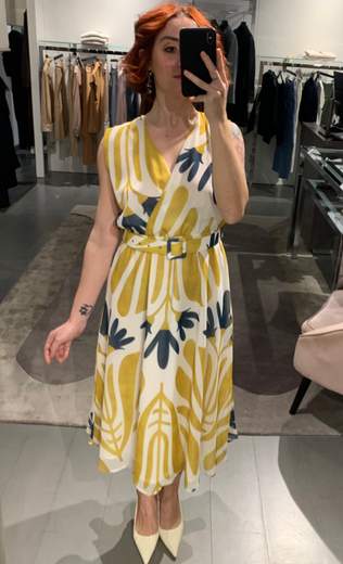 Abito A Fiori Con Cintura Giorgia Plus