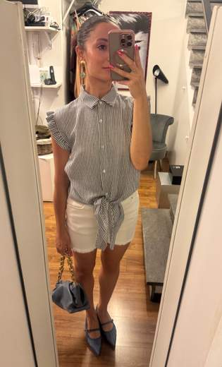 Short Bianco Sfilacciato Infinito C