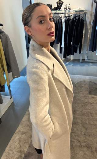 Cappotto Double MIsto Lana Con Spacchi Kartika